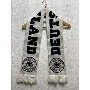 Germany Deutschland Soccer Scarf Black White Eagle Crest Knit Fringe Fan Gear